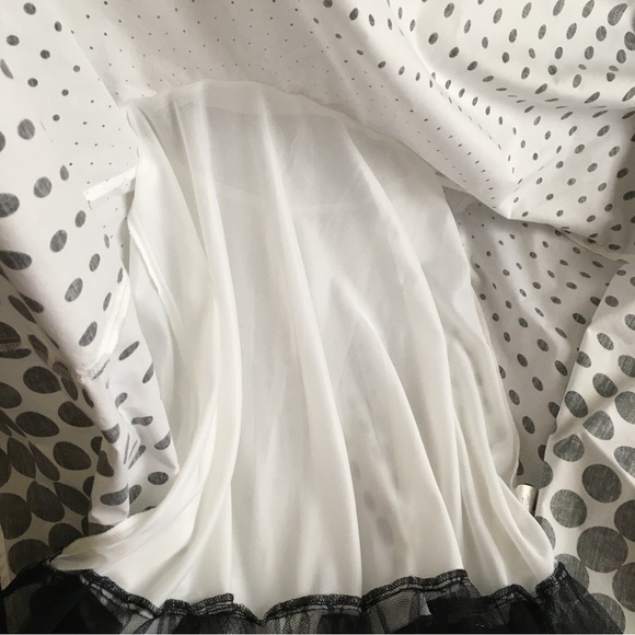 Ruby Rox Strapless Black and White Polka Dot Circle Skirt Dress with Belt - Picture 12 of 16